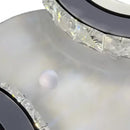 Lustra LED cu telecomanda si cristal NOVA ROTONDA 34W, 2 Cercuri, lumina Rece/Calda/Neutra, Alb