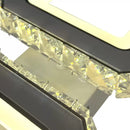 Lustra LED cu telecomanda si cristal QUADRIS 24W, 2 Patrate, lumina Rece/Calda/Neutra, Dimabila, Alb