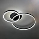 Lustra LED cu telecomanda RINOVA 71W, 2 Cercuri, lumina Rece/Calda/Neutra, Dimabila, Negru