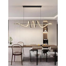 Lustra LED suspendata cu telecomanda RIBBON 64W, Liniara, lumina Rece/Calda/Neutra, Dimabila, Negru, Inaltime Reglabila