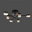 Lustra LED cu telecomanda JAYSON 72W, 6 Elemente, lumina Rece/Calda/Neutra, Dimabila, Negru Auriu Lucios Lustre LED cu Telecomanda Default Title Alessandro Design