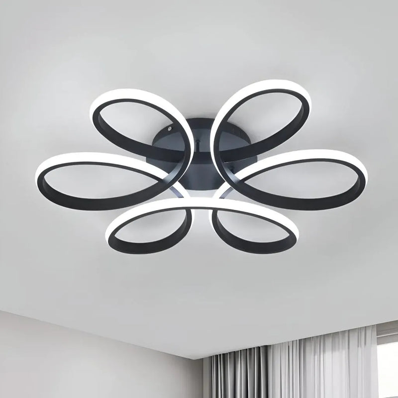Lustra LED cu telecomanda HELIX, 108W, lumina Rece/Calda/Neutra, Dimabila, Negru