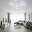 Lustra LED cu telecomanda IPOMOEA 51W, 3 Stele, lumina Rece/Calda/Neutra, Dimabila, Alb Lustre LED cu Telecomanda Default Title Alessandro Design