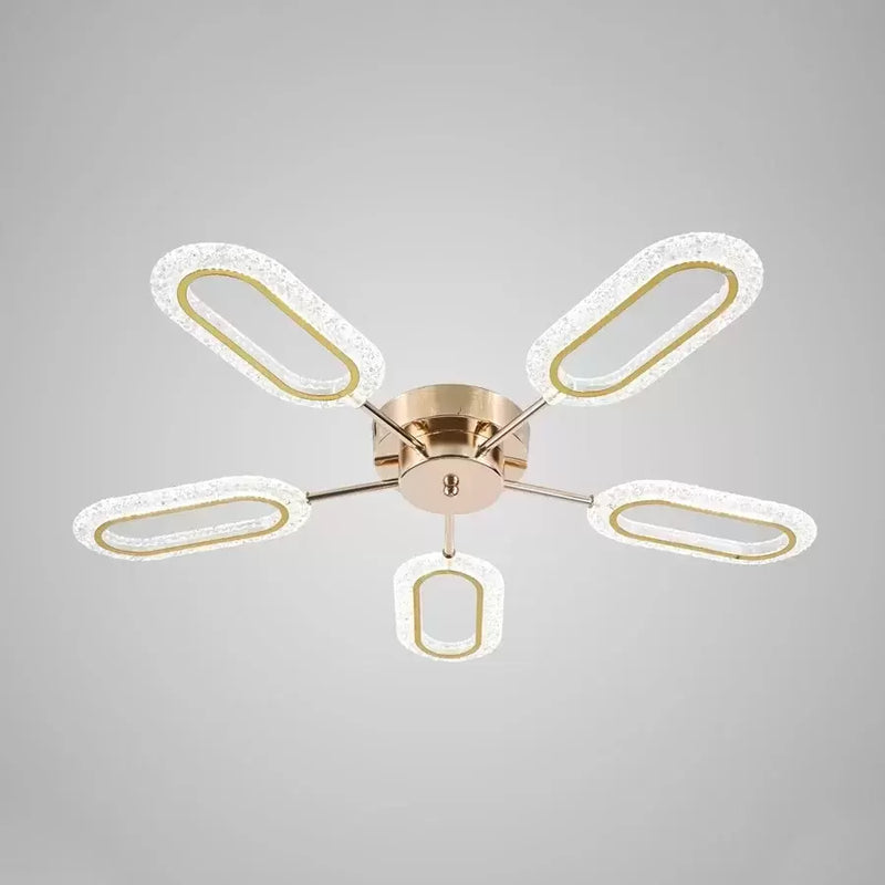 Lustra LED  SNOWIE 40W, 5 Elemente, lumina Rece/Calda/Neutra, Auriu Alb