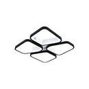 Lustra LED cu telecomanda DAIKI 79W, 4 Patrate, lumina Rece/Calda/Neutra, Dimabila, Negru