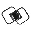 Lustra LED VERTEX Matrix Romburi Suprapuse, Rame Metalice, 11W, 2 Romburi, Lumina Rece/Calda/Neutra, Negru