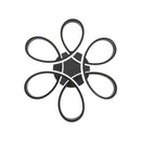 Lustra LED cu telecomanda ELON 120W, Ondulata, lumina Rece/Calda/Neutra, Dimabila, Negru