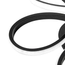 Lustra LED cu telecomanda ELON 120W, Ondulata, lumina Rece/Calda/Neutra, Dimabila, Negru Lustre LED cu Telecomanda Default Title Alessandro Design