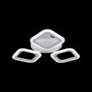 Lustra LED ERIKA 20W, 3 Patrate, lumina Neutra, Alb