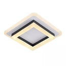 Lustra LED MODERNA 29W, Lungime 20 cm, Patrata, lumina Rece/Calda/Neutra, Negru