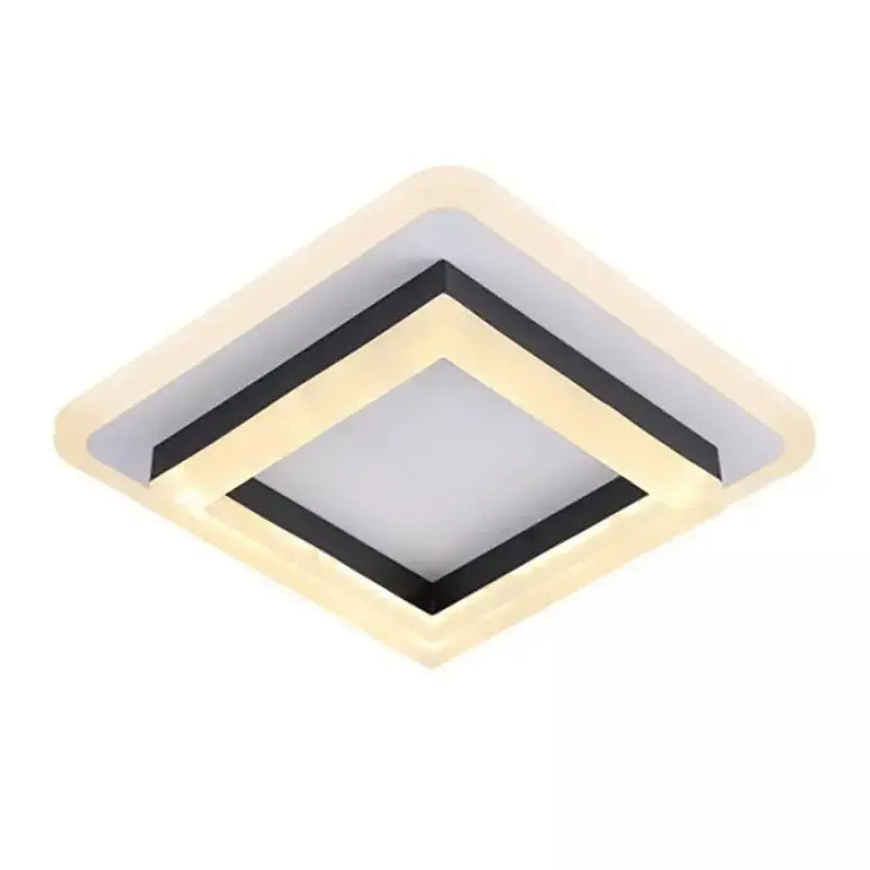 Lustra LED MODERNA 29W, Lungime 20 cm, Patrata, lumina Rece/Calda/Neutra, Negru