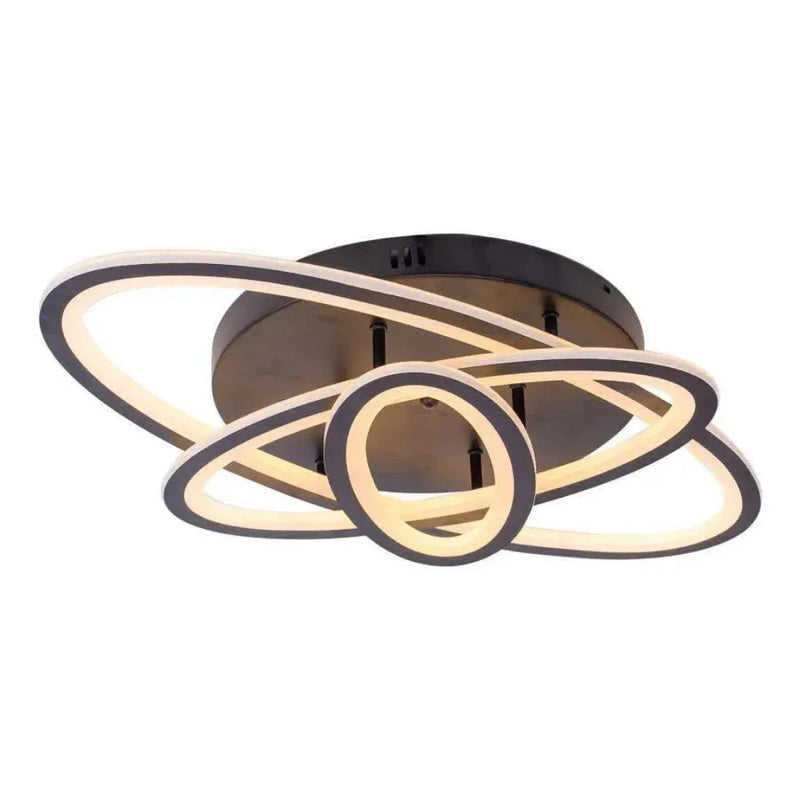 Lustra LED cu telecomanda TIANA 83W, 3 Elipse, lumina Rece/Calda/Neutra, Dimabila, Negru