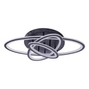 Lustra LED cu telecomanda TIANA 83W, 3 Elipse, lumina Rece/Calda/Neutra, Dimabila, Negru