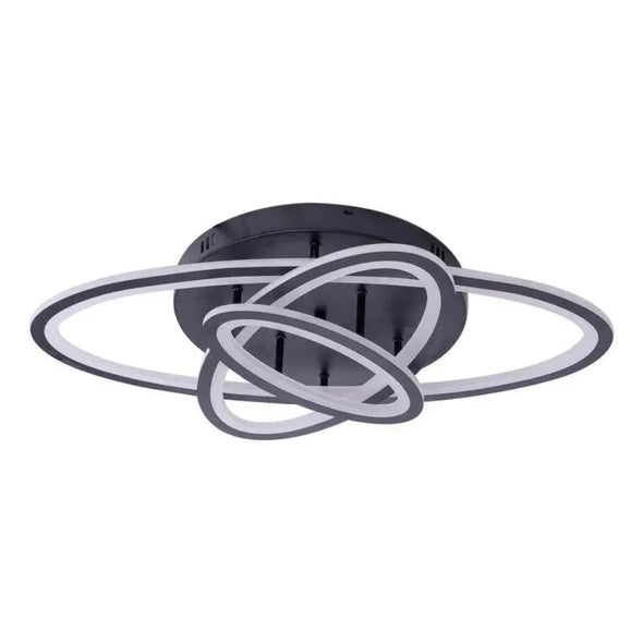Lustra LED cu telecomanda TIANA 83W, 3 Elipse, lumina Rece/Calda/Neutra, Dimabila, Negru