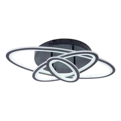 Lustra LED cu telecomanda TIANA 78W, 3 Elipse, lumina Rece/Calda/Neutra, Dimabila, Negru