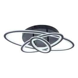 Lustra LED cu telecomanda TIANA 78W, 3 Elipse, lumina Rece/Calda/Neutra, Dimabila, Negru Lustre LED cu Telecomanda Default Title Alessandro Design