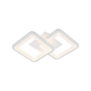 Lustra LED GIANI 26W, 2 Patrate, lumina Rece/Calda/Neutra , Alb