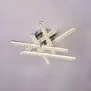 Lustra LED cu telecomanda si cristal GRACIANA 168W, Liniara, lumina Rece/Calda/Neutra, Dimabila, Crom Lucios