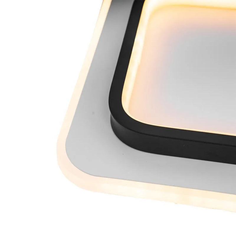 Lustra LED KHAI 20W, lumina Rece/Calda/Neutra , Alb Negru