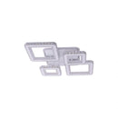 Lustra LED cu telecomanda si cristal QUADRIS RGB, 96W, 4 Patrate, lumina Rece/Calda/Neutra, Dimabila, Alb Lustre LED cu Telecomanda Default Title Alessandro Design