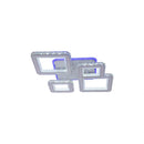 Lustra LED cu telecomanda si cristal QUADRIS RGB, 96W, 4 Patrate, lumina Rece/Calda/Neutra, Dimabila, Alb Lustre LED cu Telecomanda Default Title Alessandro Design