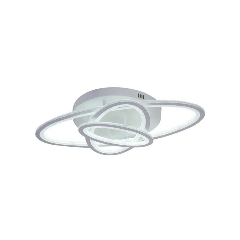 Lustra LED cu telecomanda TIANA 83W, 3 Elipse, lumina Rece/Calda/Neutra, Dimabila, Alb