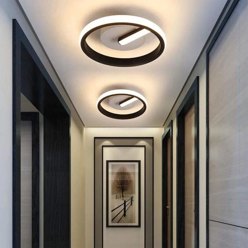 Lustra LED VICTORIA 16W, Rotunda, lumina Rece/Calda/Neutra, Negru Alb