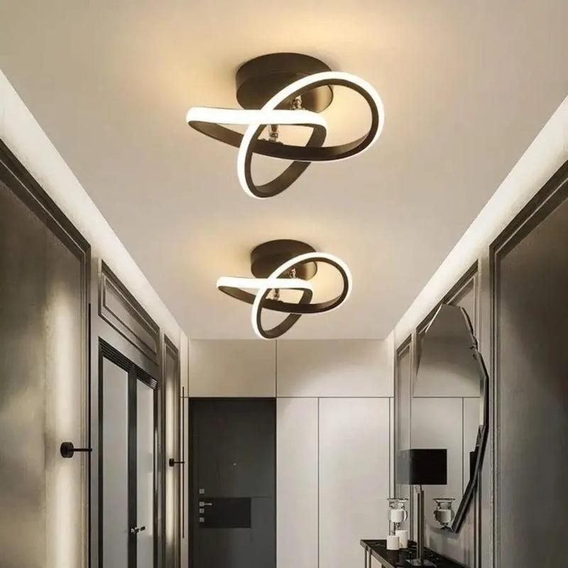 Lustra LED VERTEX Flow 24W, Diametru 25cm, lumina Rece/Calda/Neutra, Negru