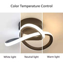 Lustra LED VERTEX Flow 24W, Diametru 25cm, lumina Rece/Calda/Neutra, Negru