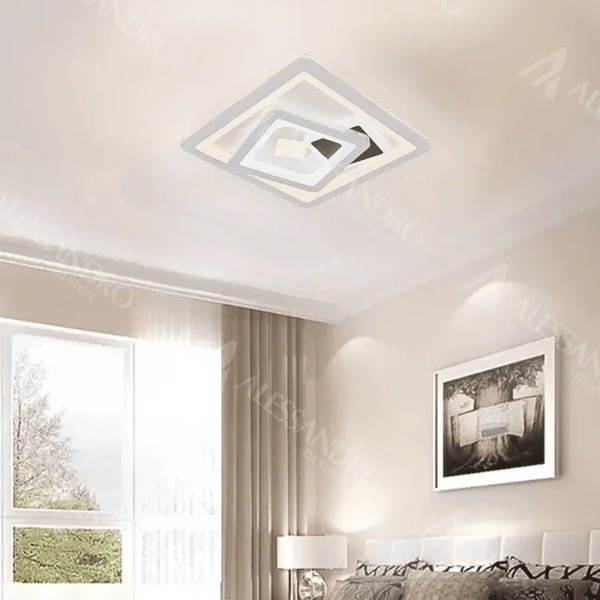 Lustra LED JULIETTE 36W, lumina Rece/Calda/Neutra, Alb