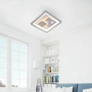 Lustra LED KEREN 33W, Patrata, lumina Rece/Calda/Neutra 3000K/4000K/6000K, Alb, Metal si Acril