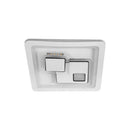 Lustra LED KEREN 33W, Patrata, lumina Rece/Calda/Neutra 3000K/4000K/6000K, Alb, Metal si Acril