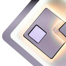 Lustra LED KEREN 33W, Patrata, lumina Rece/Calda/Neutra 3000K/4000K/6000K, Alb, Metal si Acril