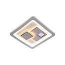 Lustra LED KEREN 24W, Diametru 26cm, Patrata, lumina Rece/Calda/Neutra, Alb