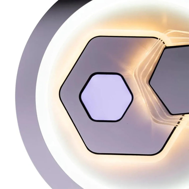 Lustra LED KATHLEEN RGB 16W, lumina Calda/Neutra, Alb