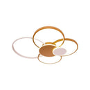 Lustra LED cu telecomanda KILLIAN 74W, 6 Cercuri, lumina Rece/Calda/Neutra, Dimabila, Auriu Alb