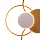 Lustra LED cu telecomanda KILLIAN 74W, 6 Cercuri, lumina Rece/Calda/Neutra, Dimabila, Auriu Alb