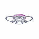 Lustra LED cu telecomanda si cristal NOVA ROTONDA RGB 152W, 6 Cercuri, lumina Rece/Calda/Neutra, Dimabila, Crom Lucios