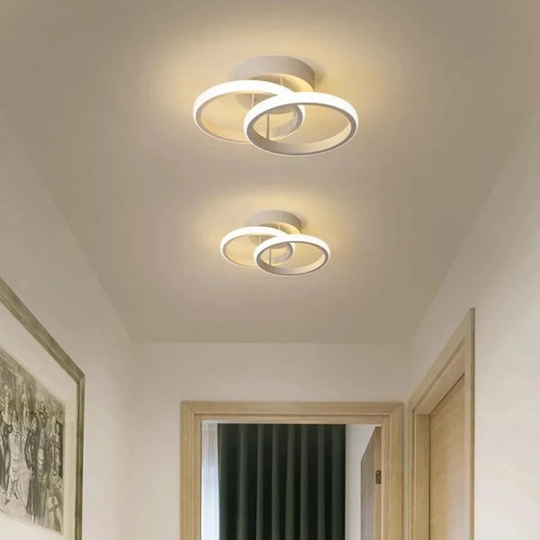 Lustra LED VERTEX CIRCULA 44W, 2 Cercuri, lumina Rece/Calda/Neutra, Alb