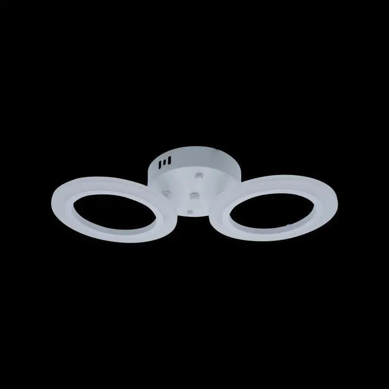 Lustra LED MARA 36W, 2 Cercuri, lumina Neutra, Alb