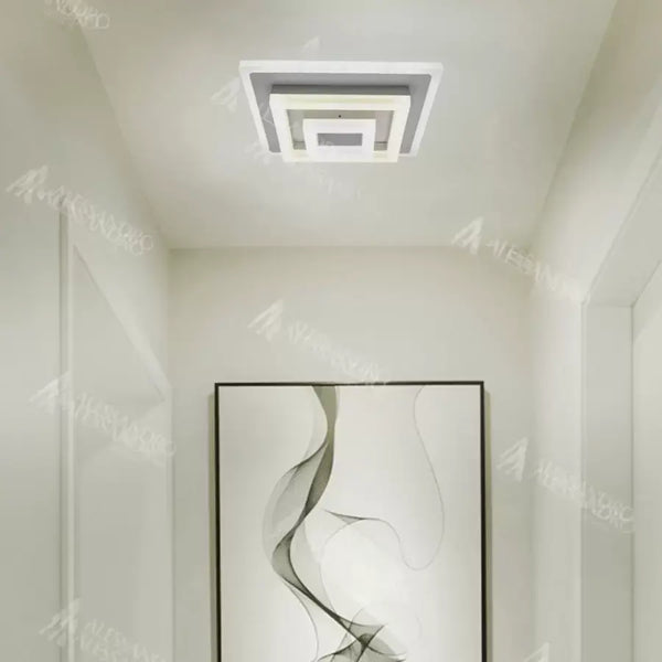 Lustra LED MEDEEA 24W, Diametru 26cm, Patrata, lumina Rece/Calda/Neutra, Alb