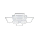 Lustra LED cu telecomanda ELLA 124W, 6 Patrate, lumina Rece/Calda/Neutra, Dimabila, Alb