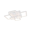 Lustra LED cu telecomanda ELLA 124W, 6 Patrate, lumina Rece/Calda/Neutra, Dimabila, Alb