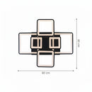 Lustra LED cu telecomanda ELLA 120W, 6 Patrate, lumina Rece/Calda/Neutra, Dimabila, Negru, Metal si Acril Lustre LED cu Telecomanda Default Title Alessandro Design