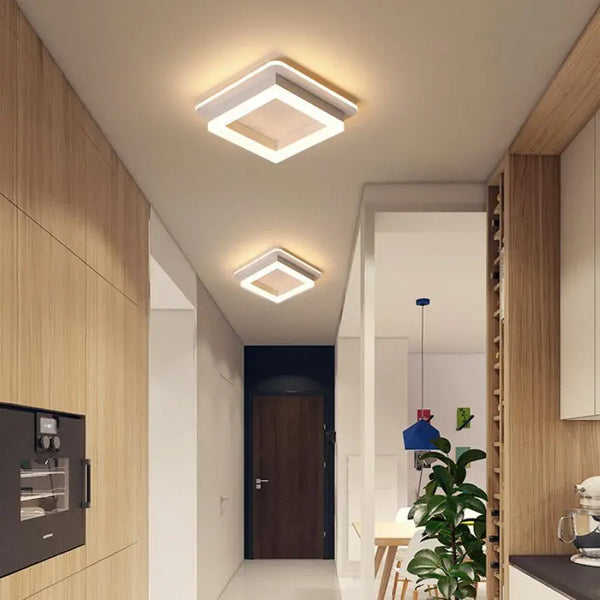 Lustra LED MODERNA 29W, Diametru 22cm, Patrata, lumina Rece/Calda/Neutra, Alb