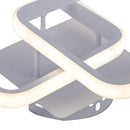 Lustra LED LILIA 20W, 2 Patrate, lumina Rece/Calda/Neutra, Alb