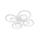 Lustra LED cu telecomanda NEREDIS 120W, 4 Cercuri, lumina Rece/Calda/Neutra, Dimabila, Alb