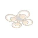 Lustra LED cu telecomanda NEREDIS 120W, 4 Cercuri, lumina Rece/Calda/Neutra, Dimabila, Alb