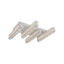 Lustra LED cu telecomanda si cristal PRISCILA 80W, 4 Elemente, Liniara, lumina Rece/Calda/Neutra, Dimabila, Crom Lucios