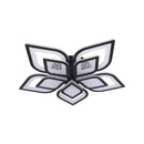 Lustra LED cu telecomanda DALIA 170W, 5 Petale, lumina Rece/Calda/Neutra, Dimabila, Negru